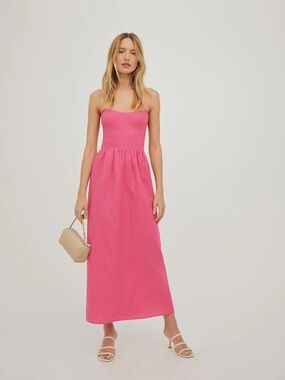 NWOT Reformation Fettuccine Linen Dress